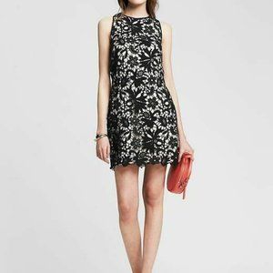 Black Crochet Lace with White Lining Dress By Banana Republic Size 6